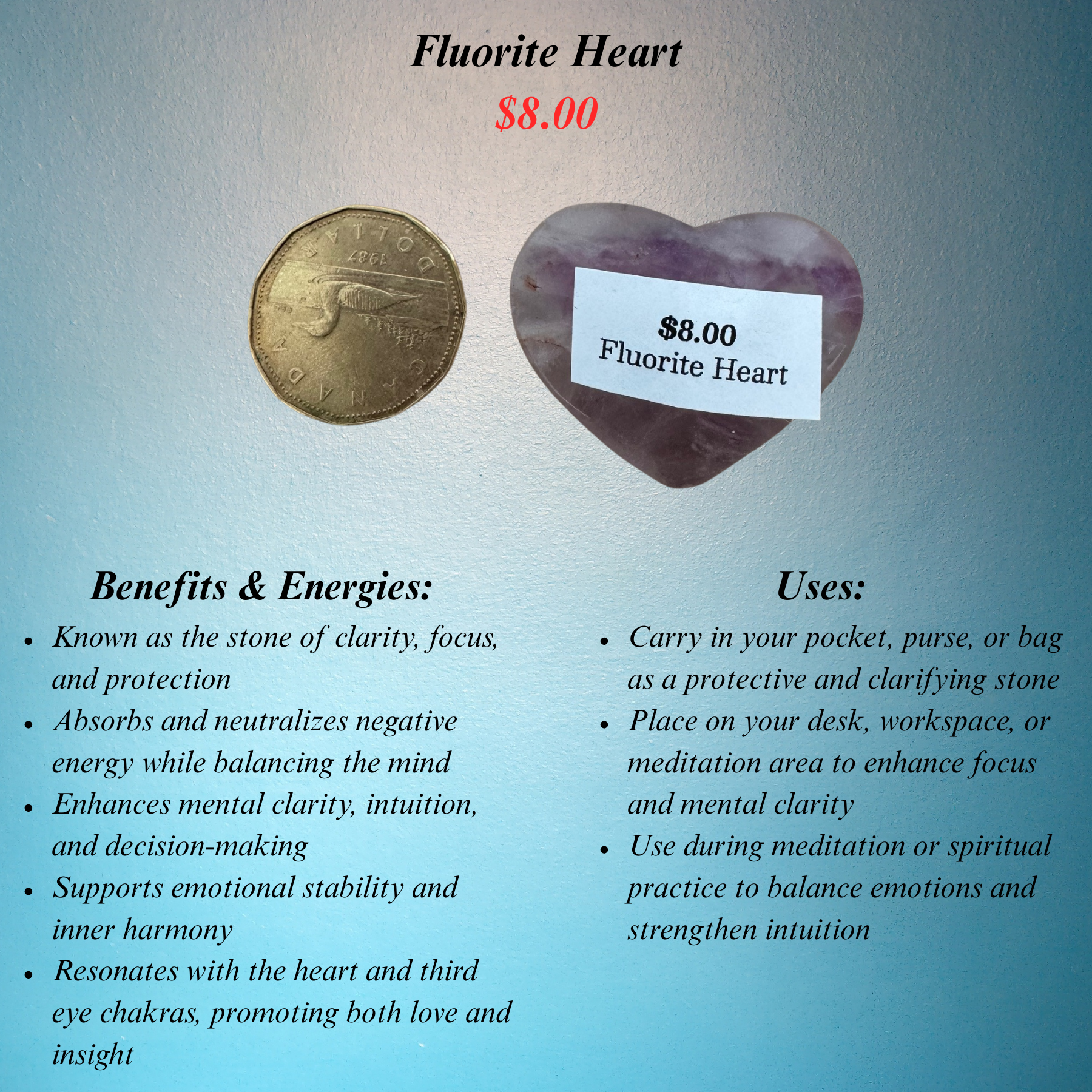 Fluorite Heart